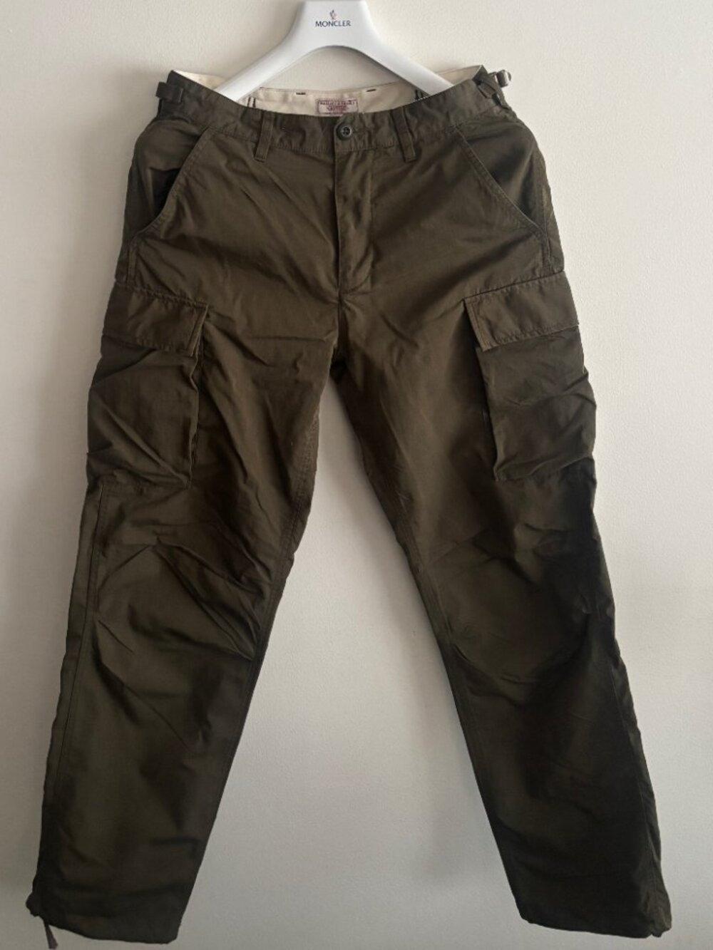 Wallace & Barnes Olive Green Ripstop Brigade Cargo/ Fatigue Army Pants - 31 x 31